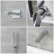 Kit bain douche avec mitigeur avec inverseur, douchette et bec verseur – 2 fonctions – Chromé - Arcadia