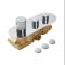Douche thermostatique à boutons poussoir – Avec pommeau encastrable – 2 fonctions – Chromé – Choix de douchette – Idro