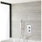 Mitigeur de douche thermostatique avec douchette et bec cascade – Chromé – Double fonction - Kubix