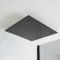 Pommeau de douche noir carré encastré plafond 40 x 40 cm - Nox