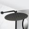 Pommeau de douche rond noir 30cm - Nox