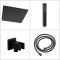 Kit de douche thermostatique avec pommeau encastrable et kit douchette – Noir mat – 2 fonctions – Preto