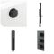 Kit bain douche thermostatique avec vidage remplissage baignoire et kit douchette sur rampe – Noir mat – 2 fonctions – Preto