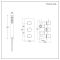 Mitigeur de douche thermostatique avec vidage-remplissage baignoire et douchette sur rampe - 2 fonctions – Or satiné - Lyra