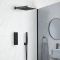 Mitigeur de douche thermostatique carré – Noir – Double fonctions - Preto