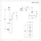 Kit de douche thermostatique à 2 fonctions - Pommeau de douche Ø20 cm et kit douchette sur rampe – Chromé et noir - Elizabeth