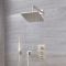 Mitigeur Thermostatique - Pommeau 20x20cm & Kit Douchette - Nickel Brossé - Harting
