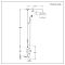 Colonne de douche rétro – 3 fonctions – Avec mitigeur thermostatique exposé, bec verseur, pommeau & douchette – Or satiné – Elizabeth