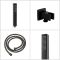 Kit de douche thermostatique avec inverseur, pommeau de douche, kit douchette et buses hydromassantes – Noir mat – 3 fonctions – Preto