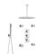 Kit de Douche Thermostatique Encastrable à Pommeau Plafond Ø 30cm Douchette & 4 Buses - Como
