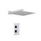 Kit de douche thermostatique - Pommeau carré 30 cm – Chromé - Kubix