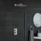Kit de douche thermostatique - Pommeau carré 30 cm – Chromé - Kubix