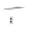 Kit de douche thermostatique – Pommeau plat fixe – Chromé - Kubix