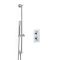 Kit de douche thermostatique – Kit douchette sur rampe – Chromé - Como
