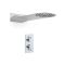 Kit de douche thermostatique – Pommeau plat fixe – Chromé - Como