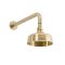 Kit de douche thermostatique rétro – 1 fonction - Pommeau rond Ø 15.5 cm et bras mural – Or satiné – Elizabeth