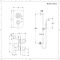 Kit de douche thermostatique 1 fonction – Kit douchette sur rampe – Chromé et noir - Elizabeth
