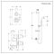 Kit de douche thermostatique – 1 fonction – Douchette sur rampe – Or satiné – Elizabeth