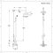 Colonne de douche rétro avec mitigeur thermostatique exposé  – Double fonctions – Noir - Elizabeth