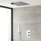 Kit de douche thermostatique avec inverseur, douchette et pommeau de douche encastrable – 2 fonctions – Chromé – Kubix