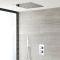 Kit de douche thermostatique avec inverseur, douchette et pommeau de douche encastrable – 2 fonctions – Chromé – Kubix