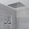 Kit de douche encastrable - Pommeau plafonnier 40 x 40 cm & douchette sur clip - Kubix