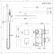 Kit de douche thermostatique avec inverseur - Pommeau carré 30 cm – Kit douchette sur rampe – Chromé - Kubix