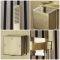 Kit de douche thermostatique avec inverseur, vidage-remplissage baignoire et douchette - 2 fonctions - Or satiné - Lyra