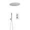 Kit de Douche Thermostatique Encastrable Pommeau Plafond Ø 40cm & Douchette Design Rond