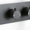 Mitigeur de douche thermostatique avec inverseur – Douchette – 2 fonctions - Noir - Nox