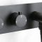Mitigeur de douche thermostatique avec inverseur – Douchette – 2 fonctions - Noir - Nox