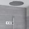 Kit de douche thermostatique avec inverseur, pommeau encastré et douchette – 2 fonctions – Chromé - Como