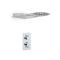 Kit de douche thermostatique avec inverseur – Pommeau cascade – Chromé - Como