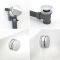 Kit de douche thermostatique avec inverseur, vidage-remplissage baignoire et douchette – Chromé - Como