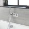 Kit de douche thermostatique avec inverseur, vidage-remplissage baignoire et douchette – Chromé - Como