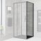 Paroi de douche latérale – Noir - Tailles multiples - Nox