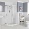 Porte de douche d’angle quart de cercle rétro – Choix de tailles – Langley