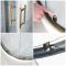 Porte de douche quart de cercle – laiton ancien – 90 cm – Alama