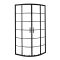 Cabine de douche quart de cercle – Noir – Avec receveur - Choix de tailles - Barq