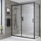 Porte de douche coulissante – Noir – Choix de tailles - Nox