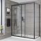 Porte de douche coulissante – Noir – Choix de tailles - Nox