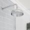 Kit de douche thermostatique 2 fonctions - Pommeau de douche Ø 20 cm - Kit douchette sur rampe – Chromé et blanc - Elizabeth