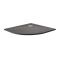 Receveur de douche à effet texturé quart de cercle – Anthracite – 90 cm - Rockwell