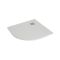 Receveur de douche à effet texturé quart de cercle - Blanc mat - 90 cm - Rockwell