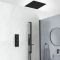 Kit de douche thermostatique – Noir – Choix de fonctions - Preto