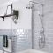 Colonne de douche thermostatique exposée avec douchette – Choix de finition - Bec verseur baignoire en option - Elizabeth