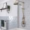 Colonne de douche thermostatique exposée avec douchette – Choix de finition - Bec verseur baignoire en option - Elizabeth