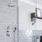 Kit de douche thermostatique rétro – Chromé et noir – Choix de fonctions - Elizabeth