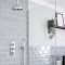 Kit de douche thermostatique rétro – Chromé et blanc – Choix de fonctions - Elizabeth