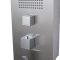 Colonne de douche encastrée et pommeau carré de 30 cm avec bras mural – Acier brossé - Llis